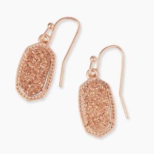 Kendra Scott Rose Gold Drusy Lee Earrings